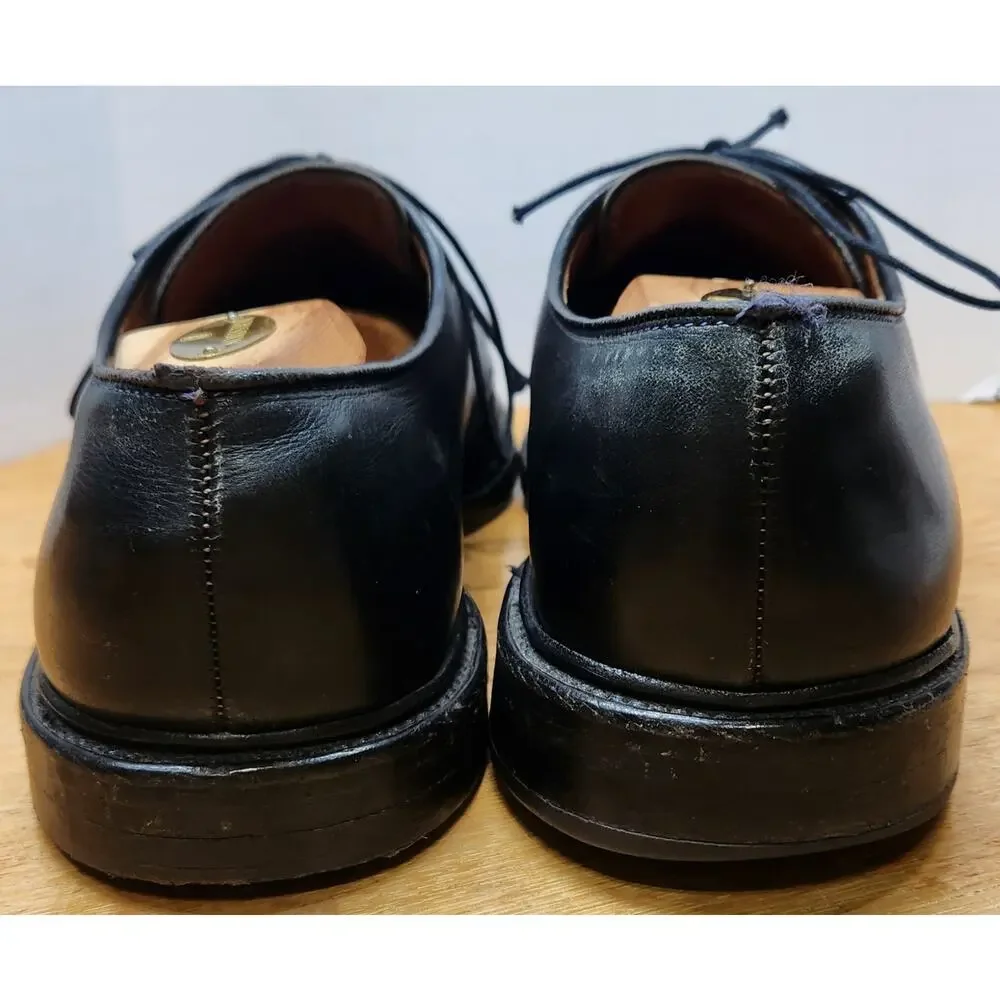 Allen Edmonds Brentwood black leather‎ Oxfords US 11D USA Made Needs Work Used